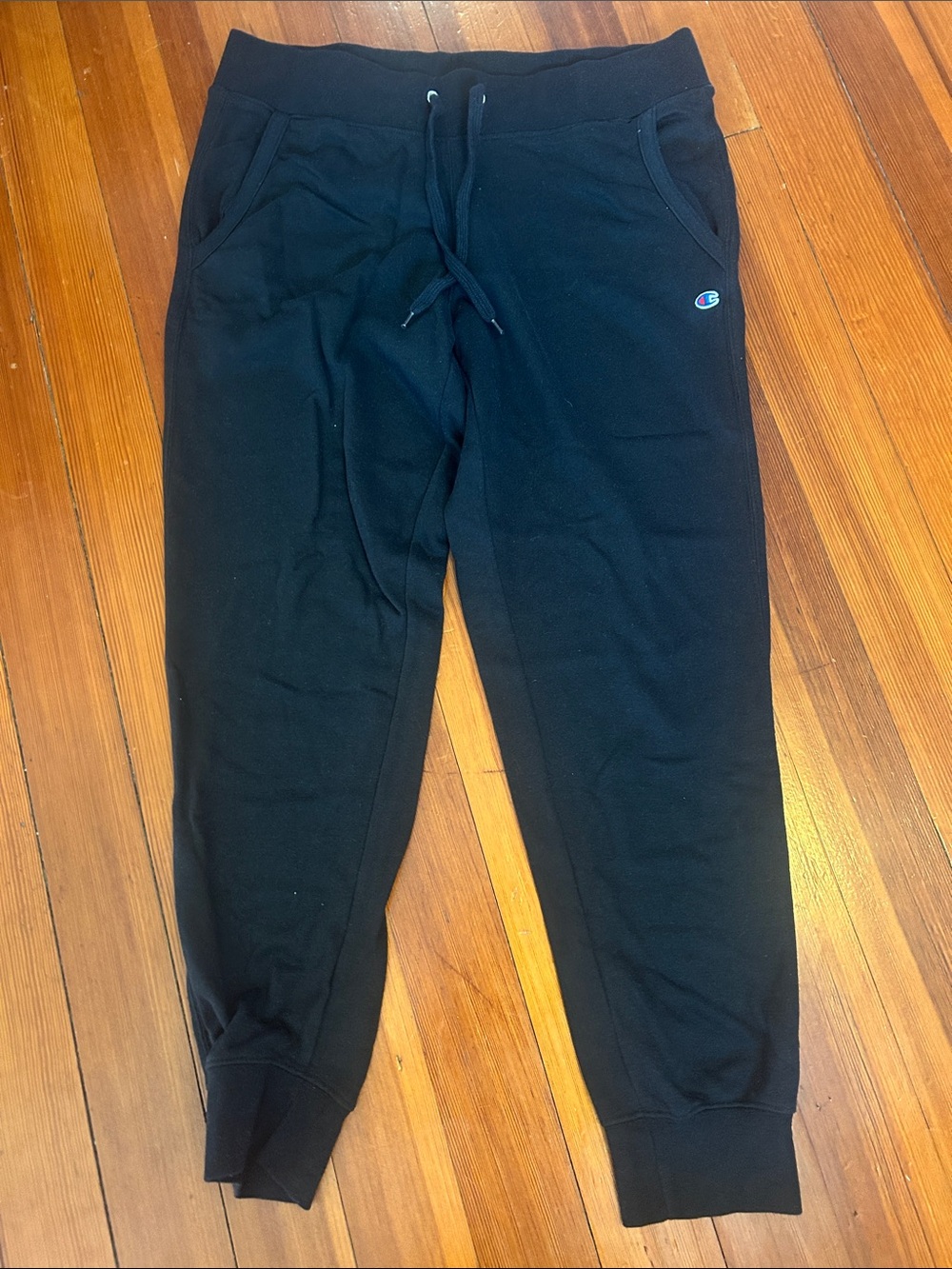 Champion Women’s Black Drawstring Joggers with Logo